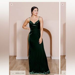 Nadia Velvet Dress - Revelry; Emerald - 613